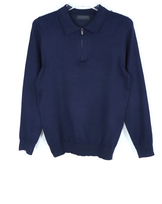 POLO SLIM FIT BLU MEZZA ZIP
