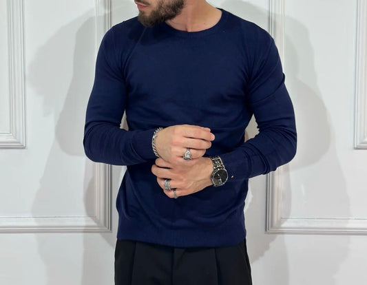 MAGLIONCINO BASIC BLU