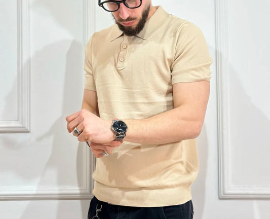 POLO IN FILO BEIGE