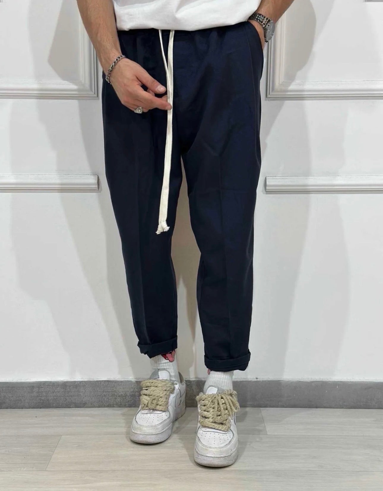 PANTALACCIO BLU FONDO STRETTO