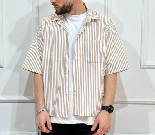 CAMICIA CROP A RIGHE