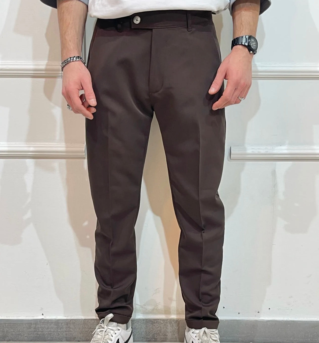 PANTALONE CAPRI MARRONE
