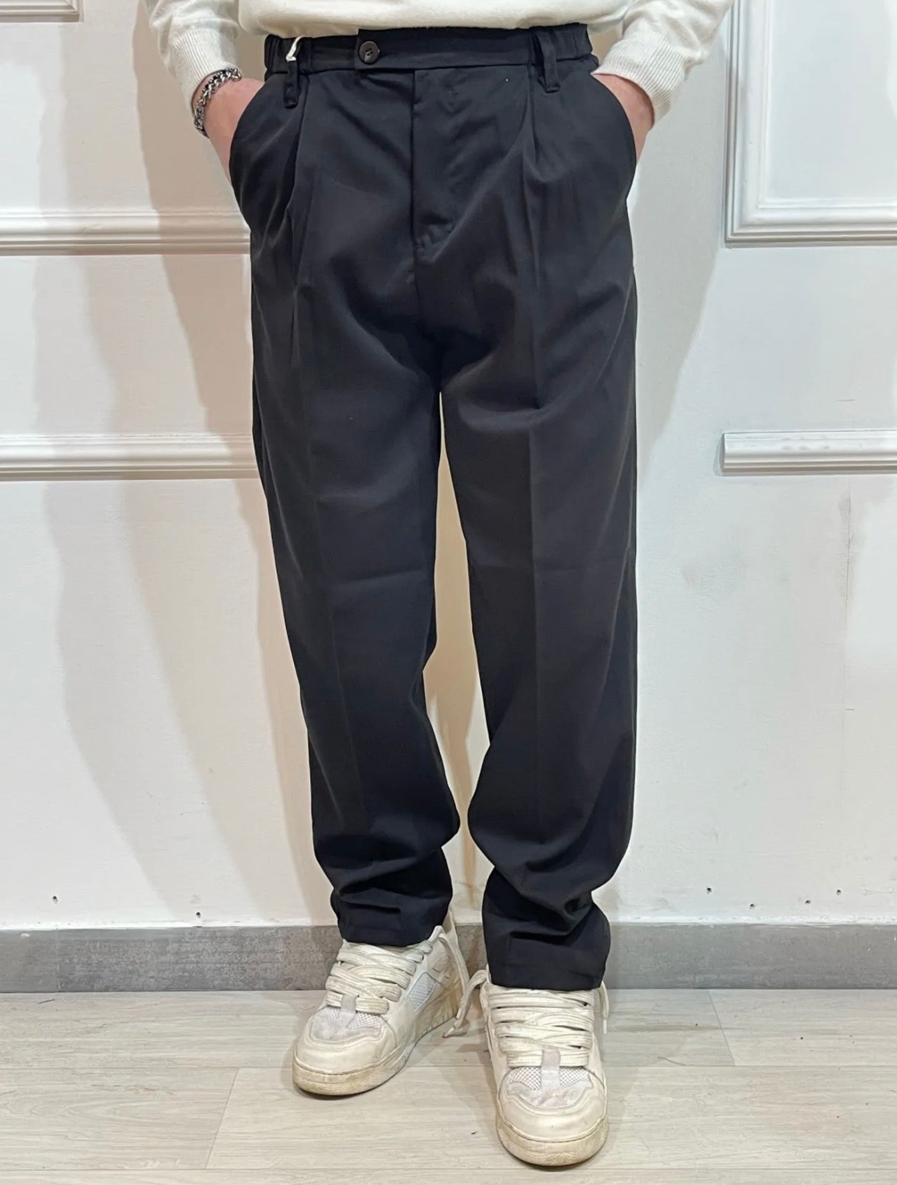PANTALONE FONDO AMPIO CON MOLLA IN VITA