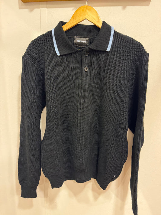 POLO BLU CON BOTTONI